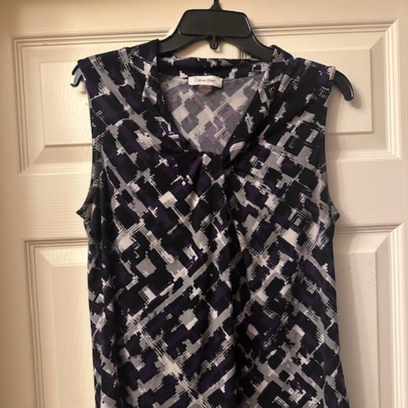 Calvin Klein Sleeveless Multicolored Top, Size L, Great Condition!!! - Picture 1 of 3